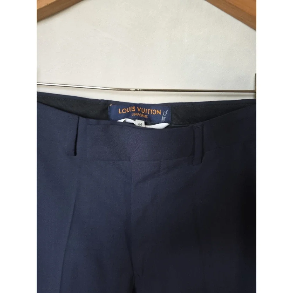 Louis Vuitton Rare Uniforms Mens Navy Slim HEMMED Trousers Size EU 44/US 28